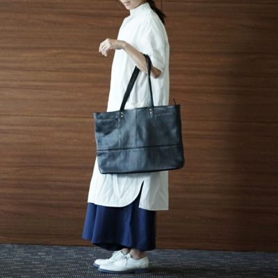 本革A4 ビジネストートバッグ（ブラック） | もりのがっこう公式