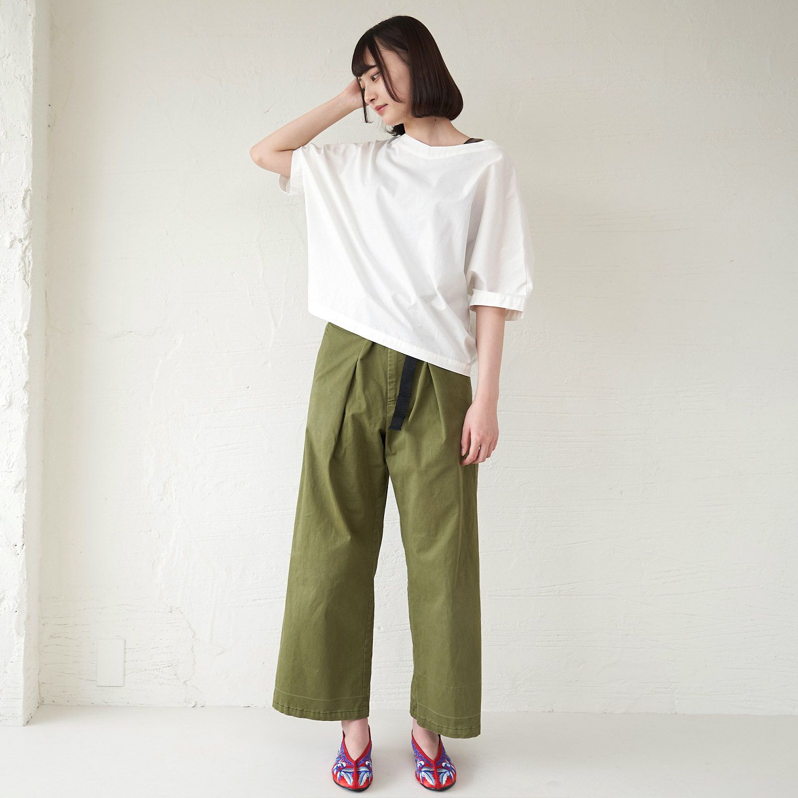 ワイドベイカーパンツもりのがっこうレディース