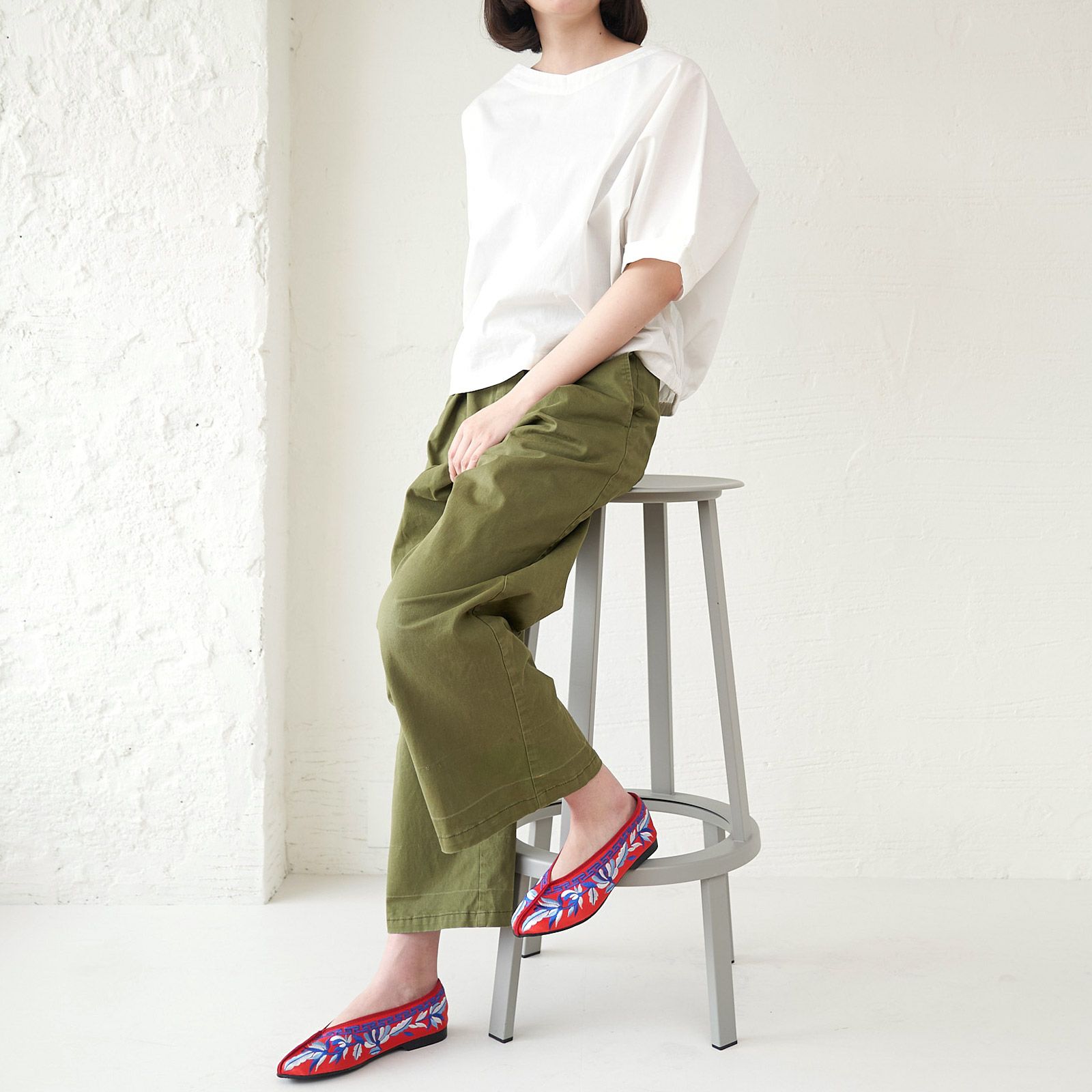 ワイドベイカーパンツもりのがっこうレディース