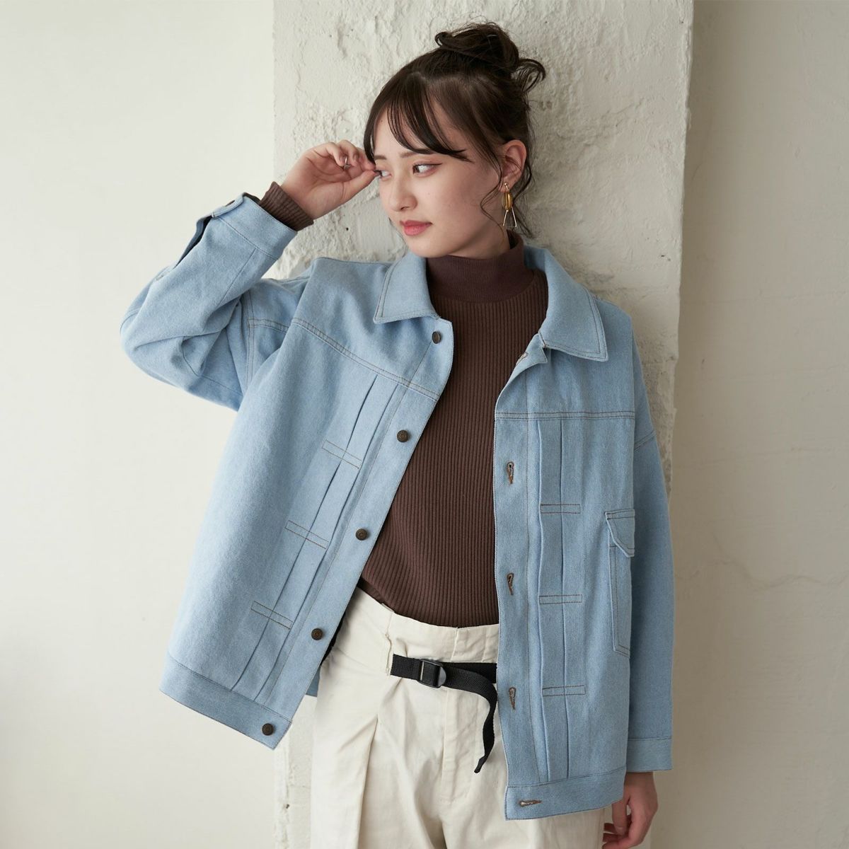 チクチクしないタートルネックニット