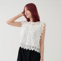セール】前後2wayフラワー刺繍レースブラウス（シャツ/ブラウス