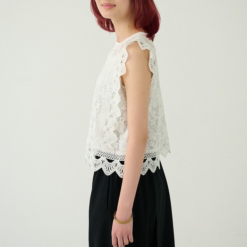細見えレースブラウスホワイト