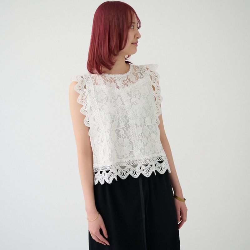細見えレースブラウスホワイト