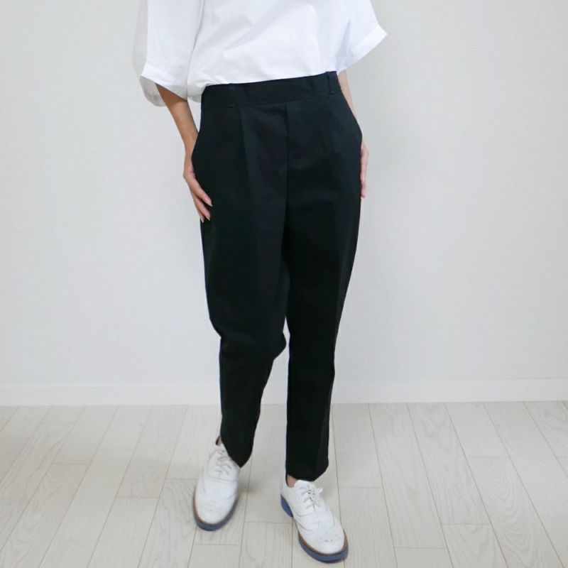 レディースゆるテパードタックパンツシワになりにくい