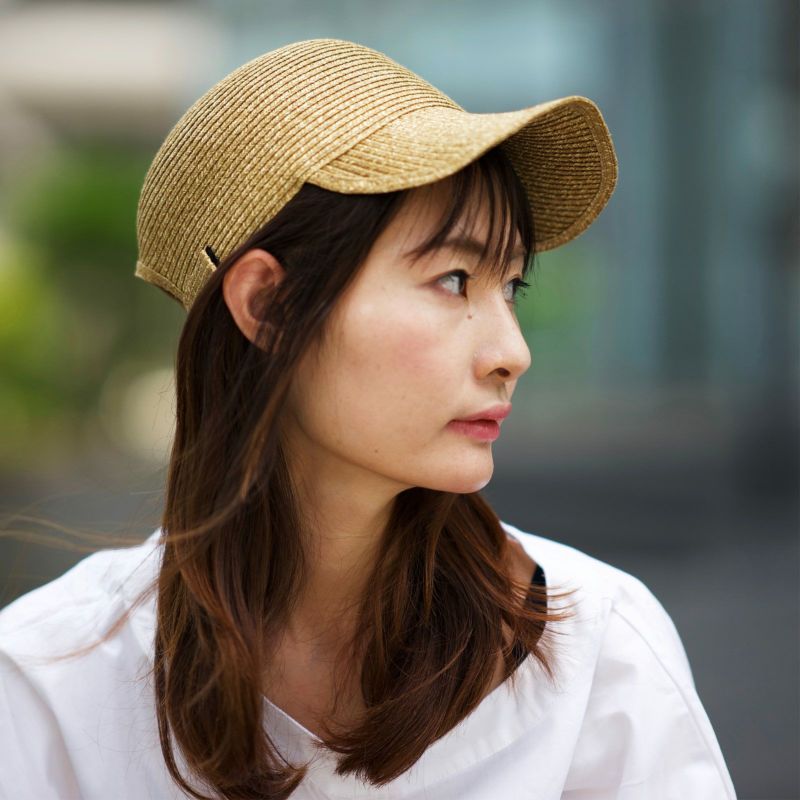 シンプルかわいい大人のキャップ麦わら帽子