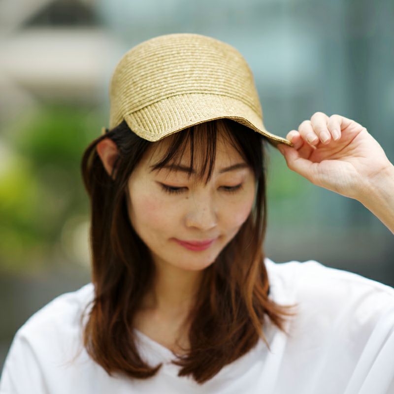 シンプルかわいい大人のキャップ麦わら帽子