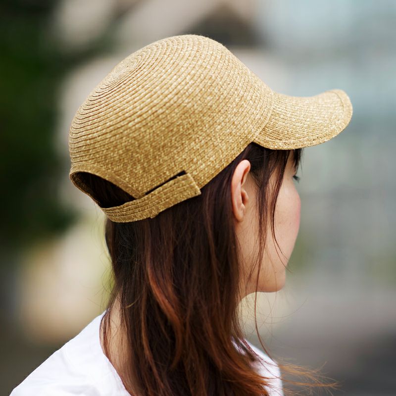 シンプルかわいい大人のキャップ麦わら帽子