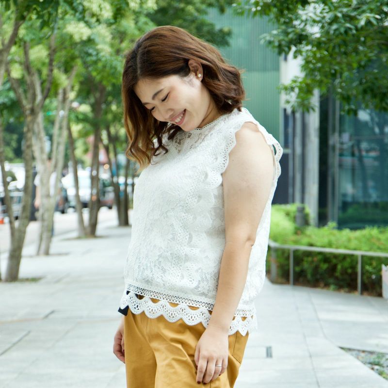 プラスサイズ５Ｌレースブラウス