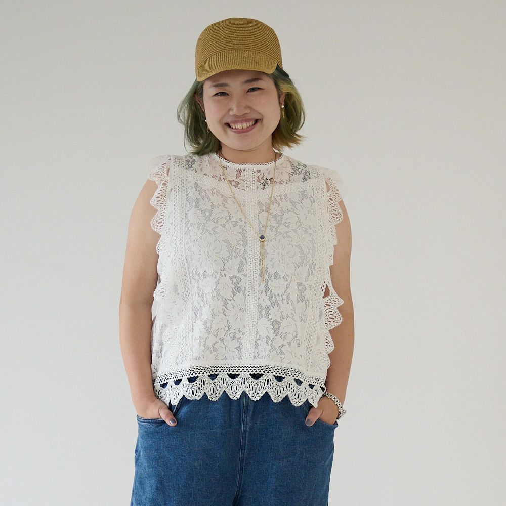 プラスサイズ５Ｌレースブラウス