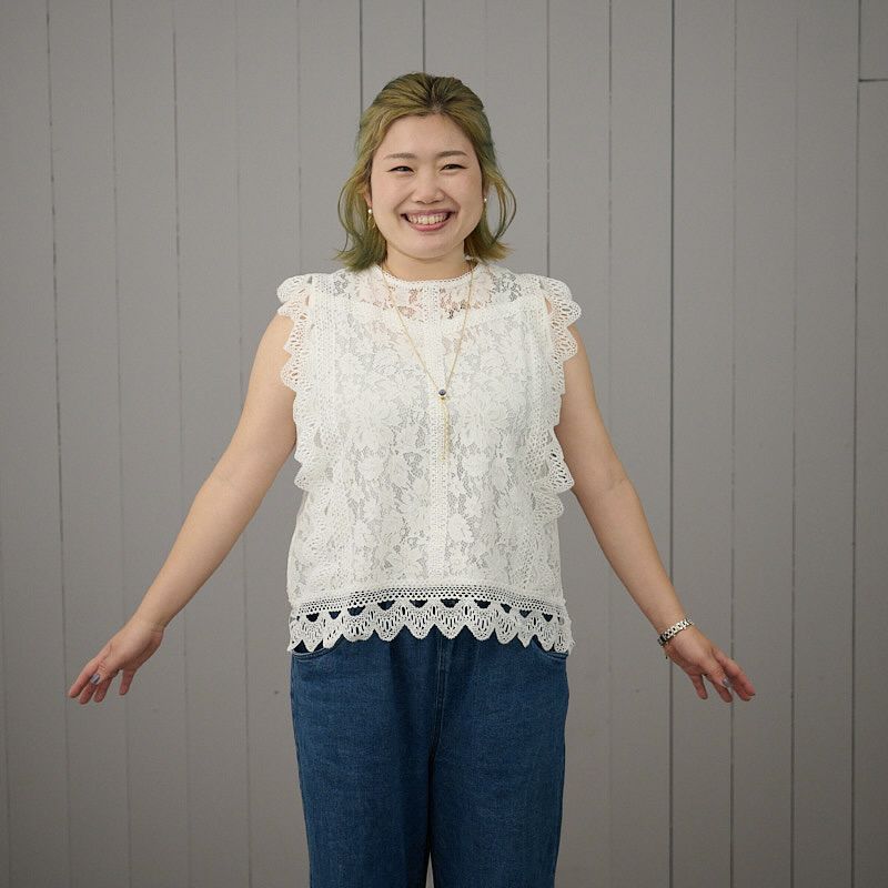 プラスサイズ５Ｌレースブラウス