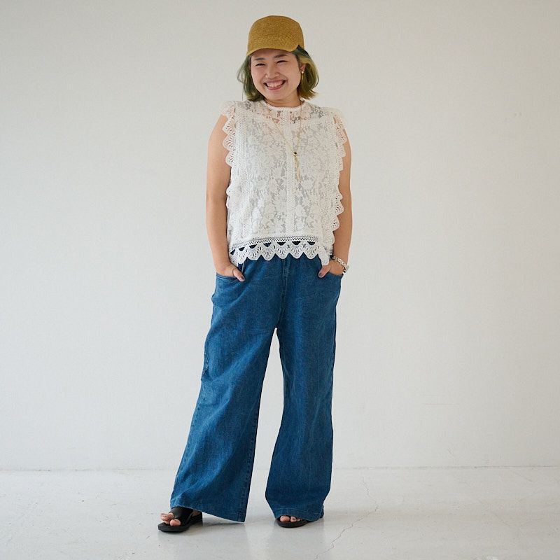 プラスサイズ５Ｌレースブラウス