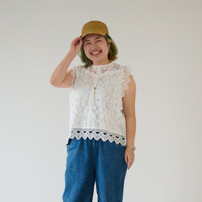 プラスサイズ５Ｌレースブラウス