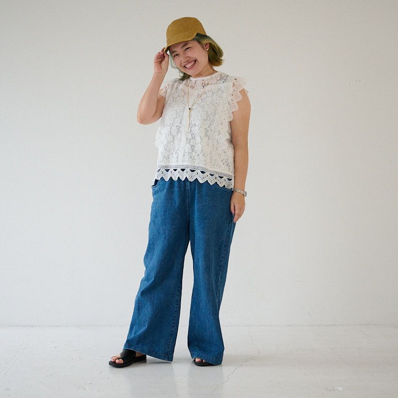 プラスサイズ５Ｌレースブラウス