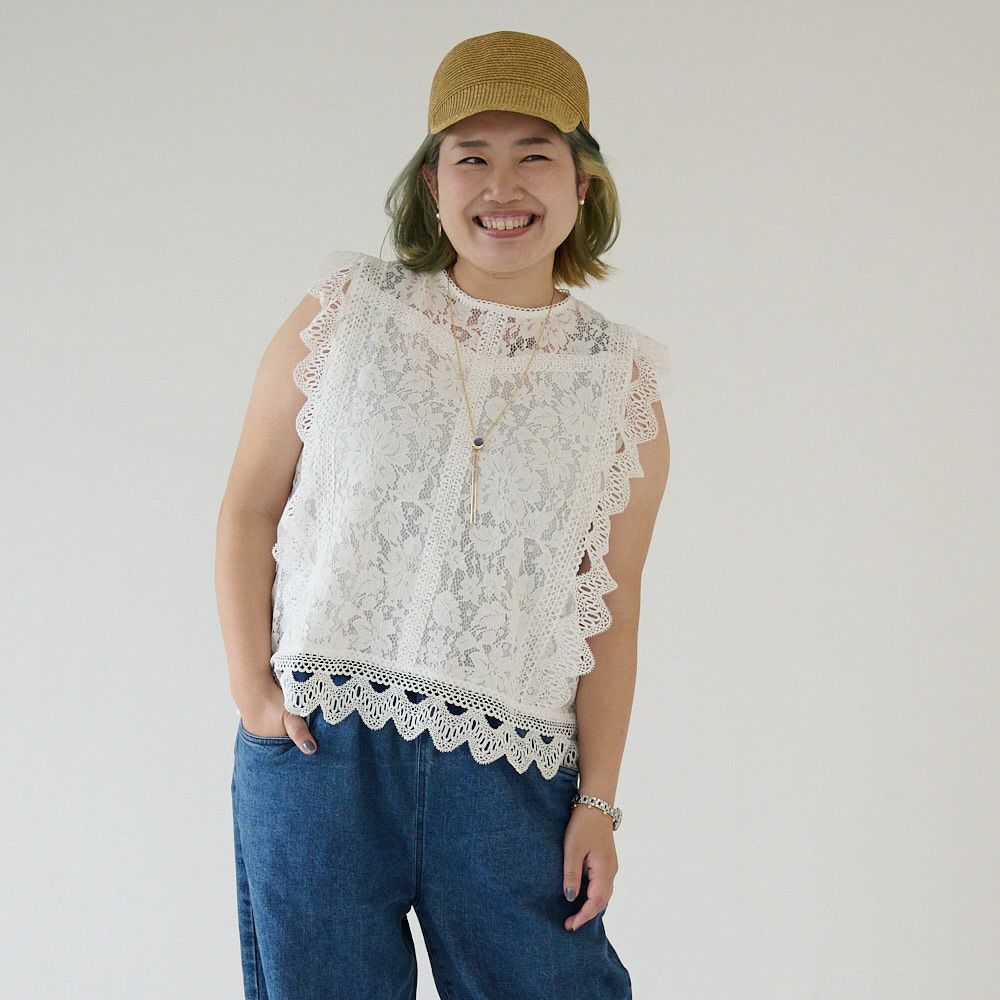 プラスサイズ５Ｌレースブラウス