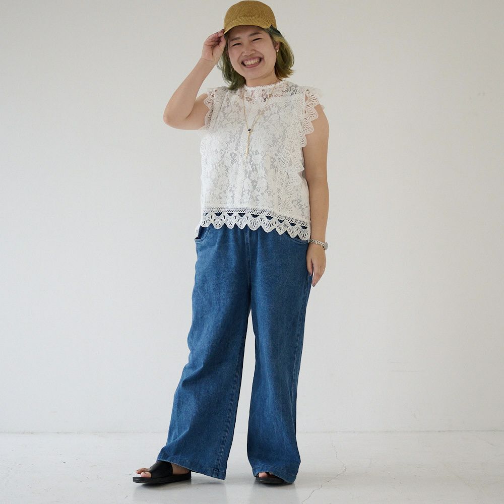 プラスサイズ５Ｌレースブラウス