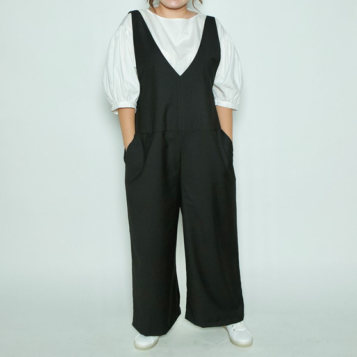 サロペットパンツゆったりプラスサイズ5L