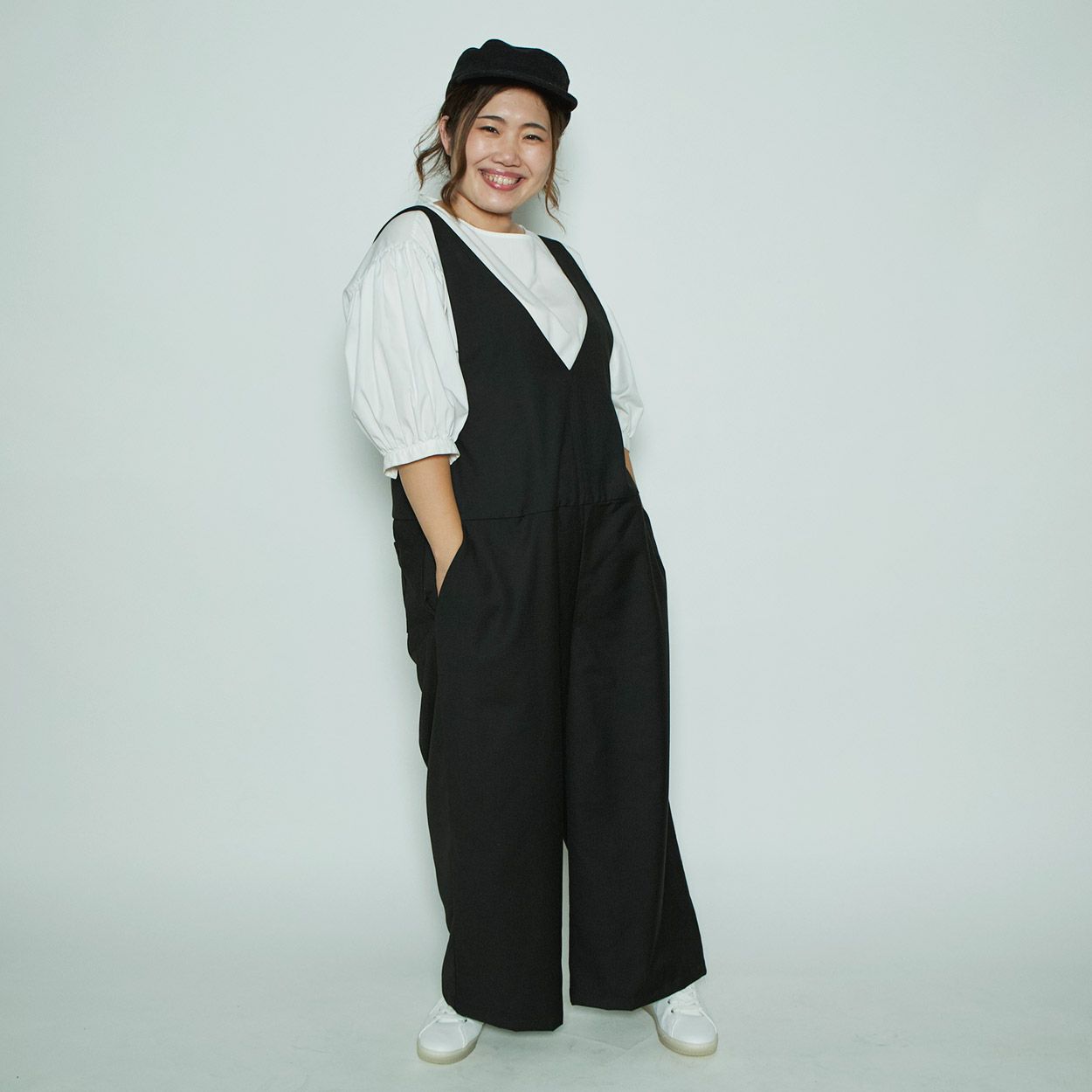 サロペットパンツゆったりプラスサイズ5L