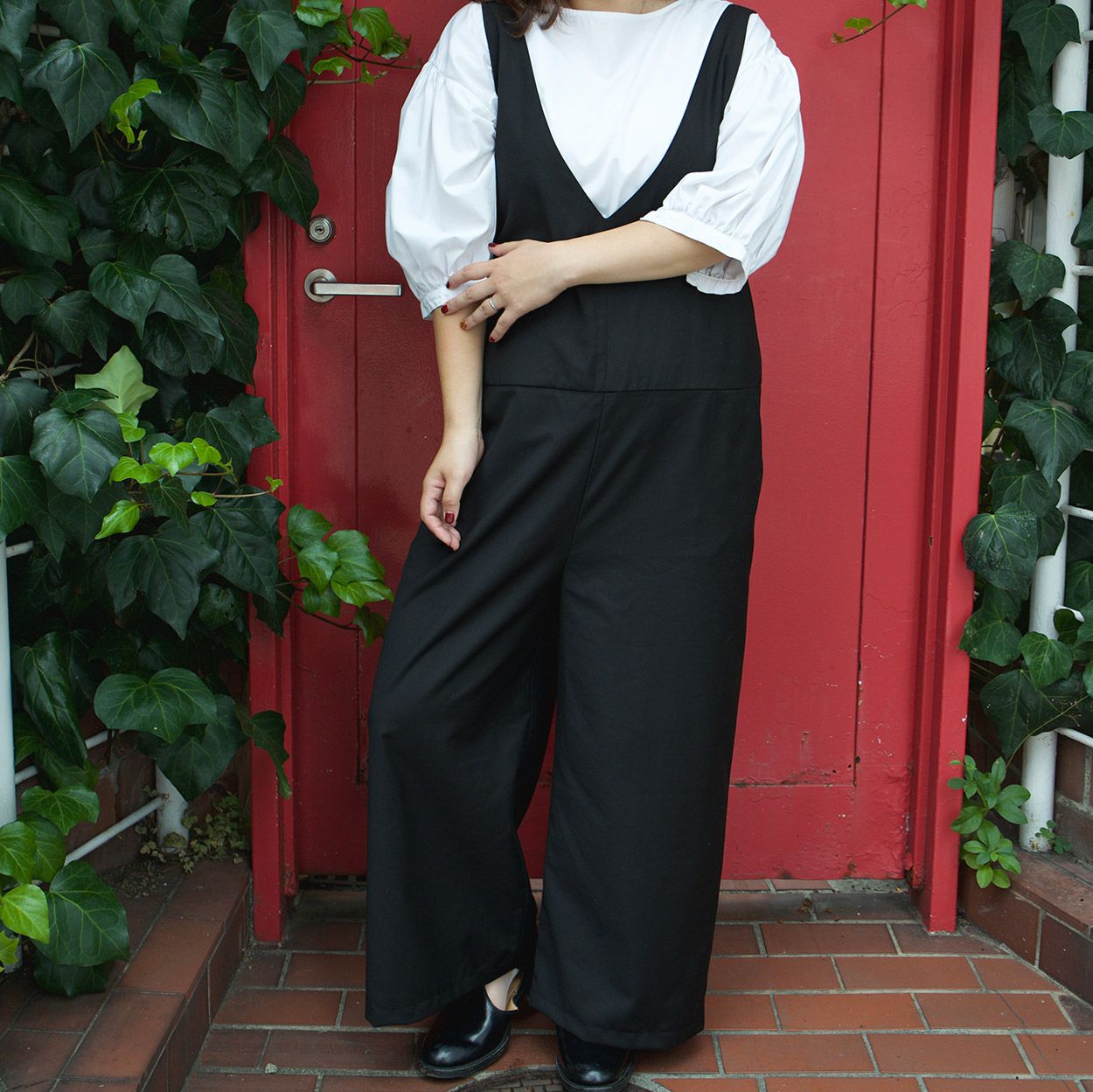 サロペットパンツゆったりプラスサイズ5L