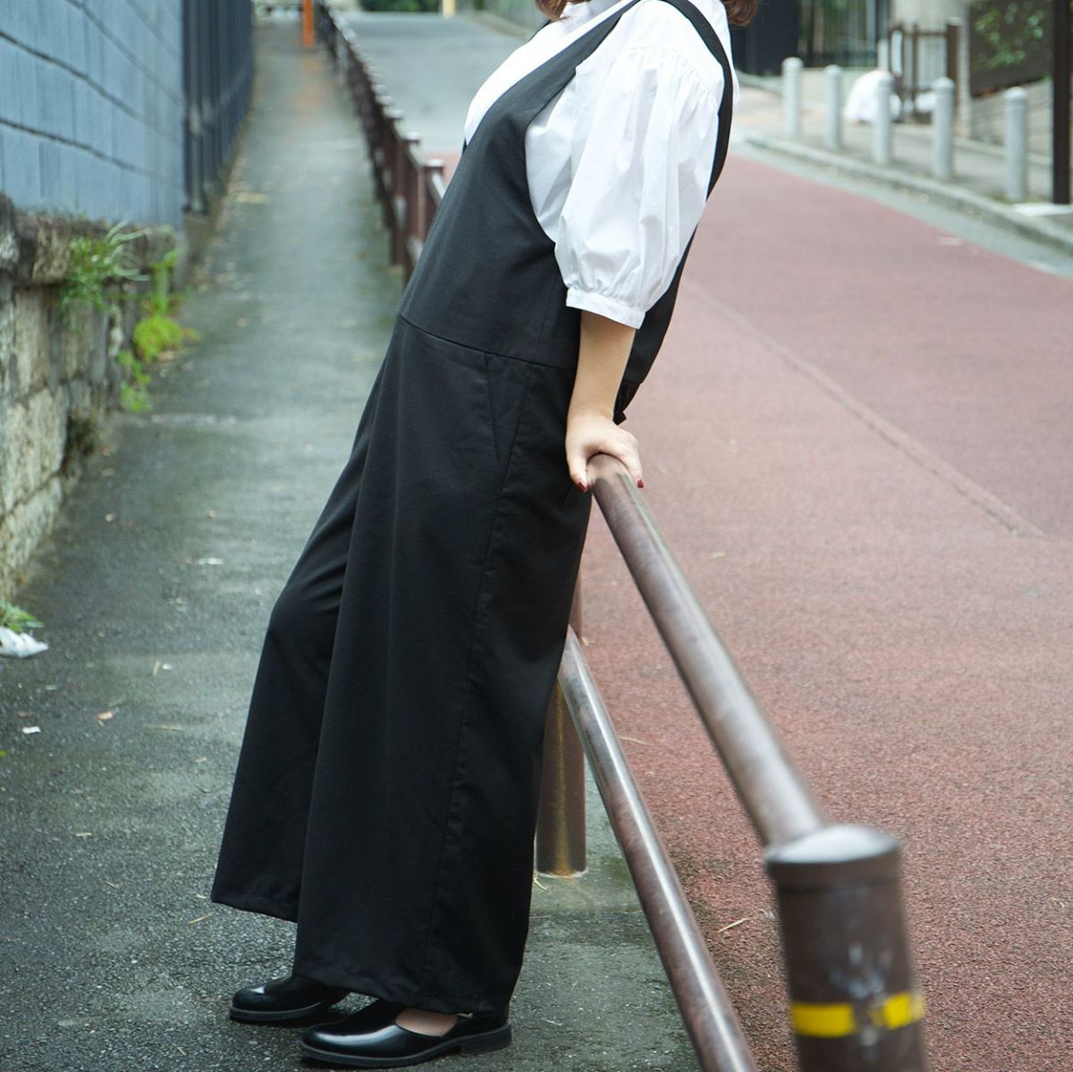 サロペットパンツゆったりプラスサイズ5L