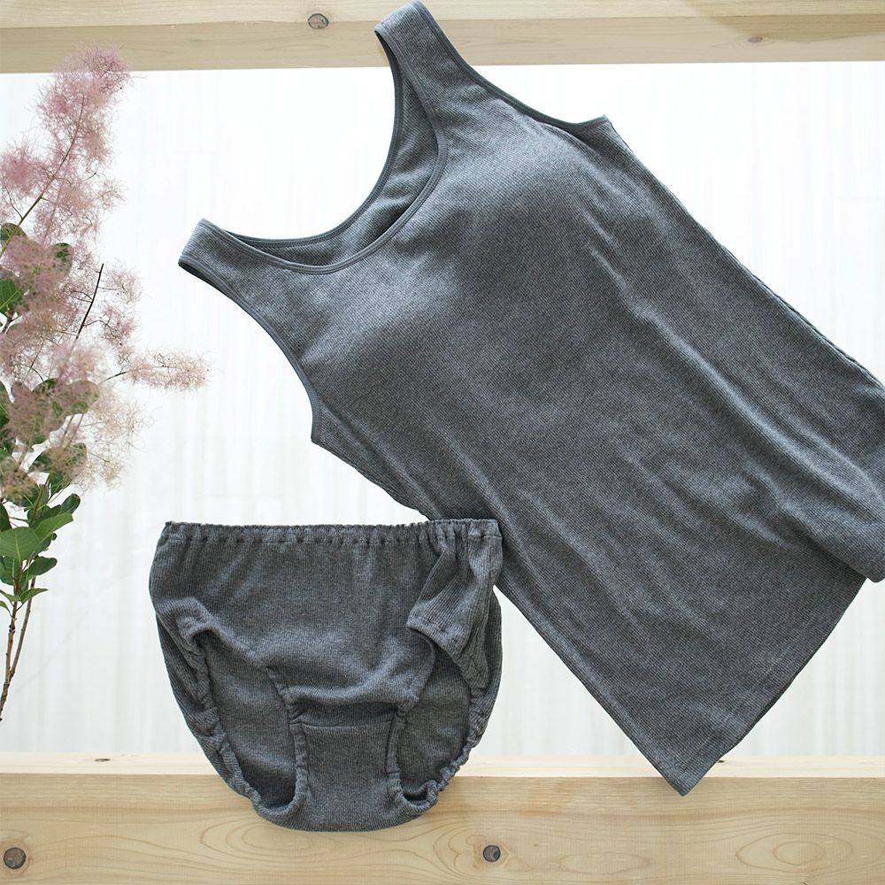 コットンニットブラトップ食い込まないショーツ