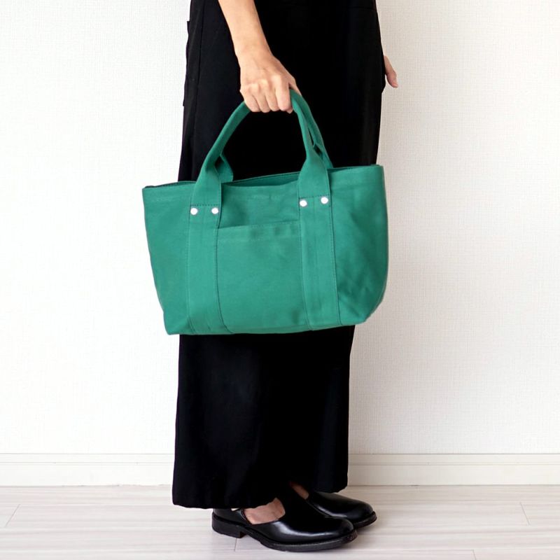 大人の帆布トートバッグふた付きA4