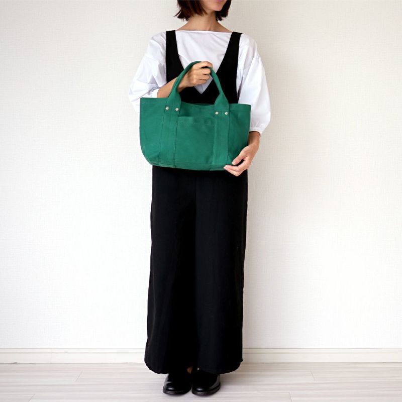 大人の帆布トートバッグふた付きA4