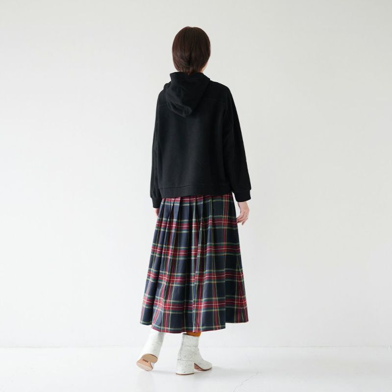 大人のチェック柄タックスカートもりのがっこう