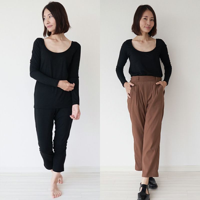 メリノウール重ね着レギンスズボン下