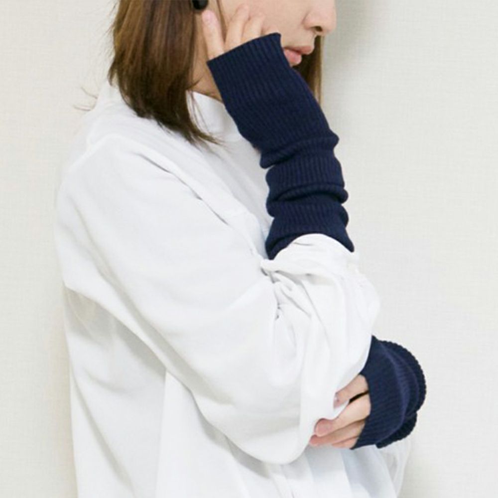 ハンドウォーマーロングタイプネイビー紺