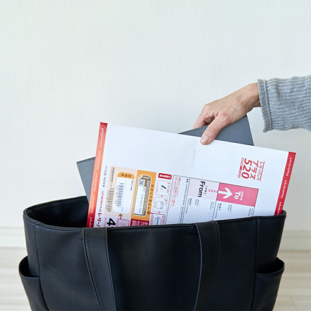 レターパックが入るB4サイズトートバッグ