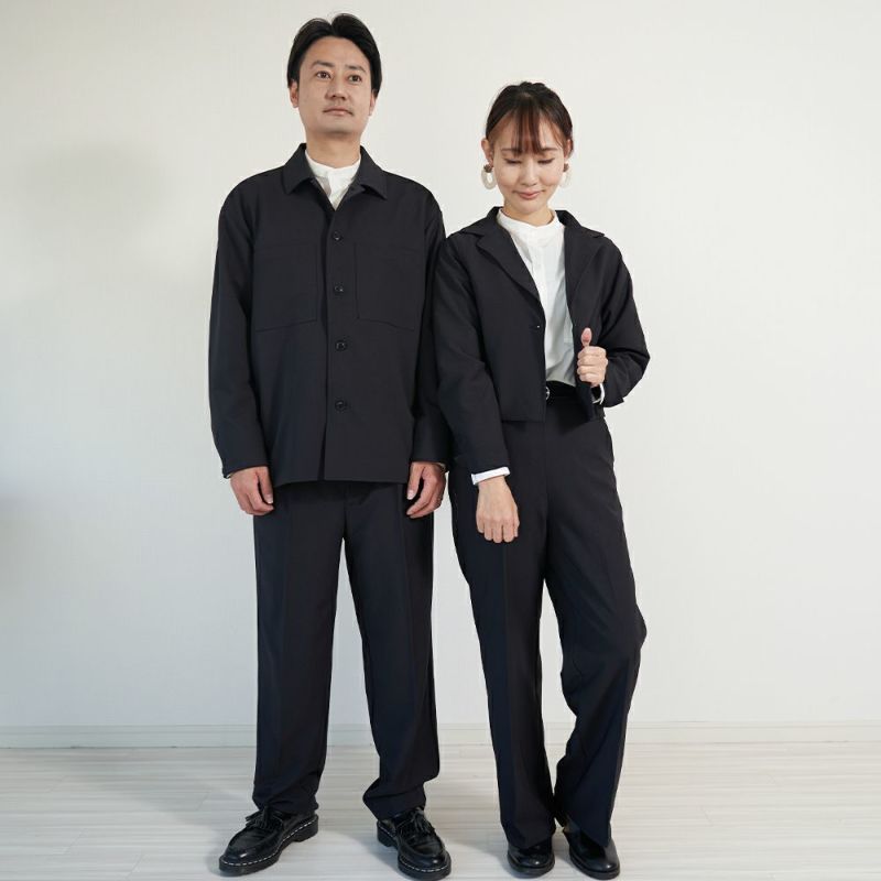 ゆったり身頃ジャケット黒ブラックメンズ卒業式