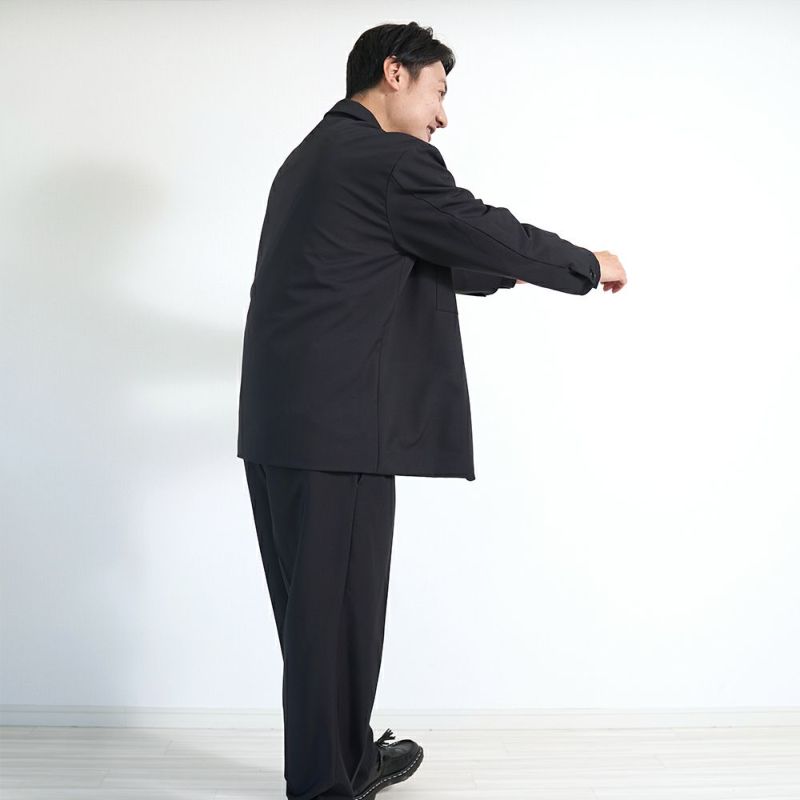 メンズストレッチジャケット黒ブラックフォーマル