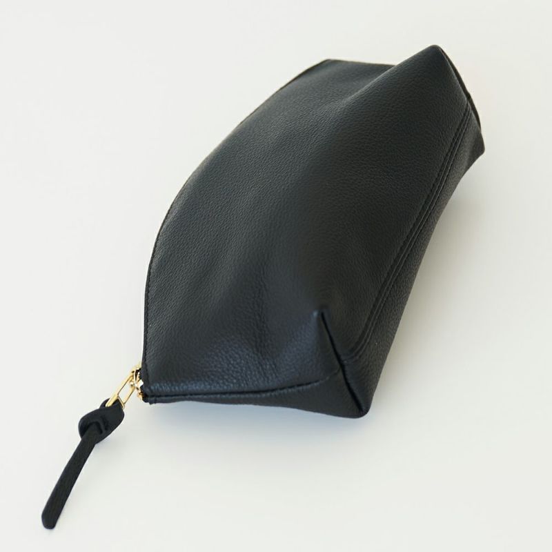 丁寧な縫製の本革カウレザーミニポーチ