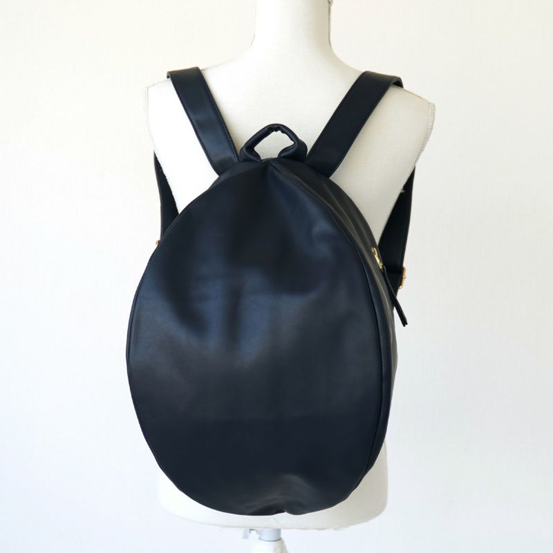 ビジネス大容量リュックPUレザー紺ネイビー