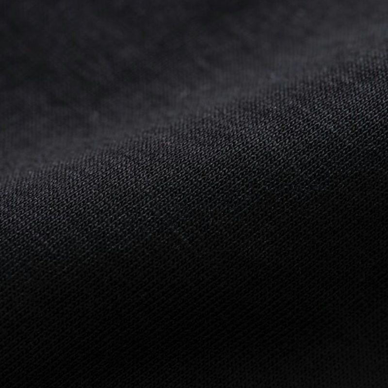 変形ドルマンTシャツシルケット加工ブラック