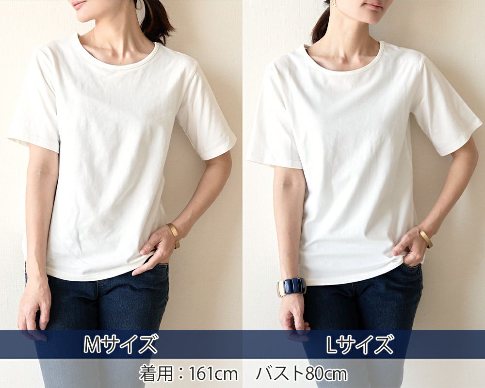 レディース半袖Tシャツサイズ比較