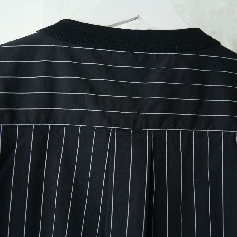 メンズ Tシャツ 夏服 黒 ブラック ストライプ きれいめ もりのがっこう