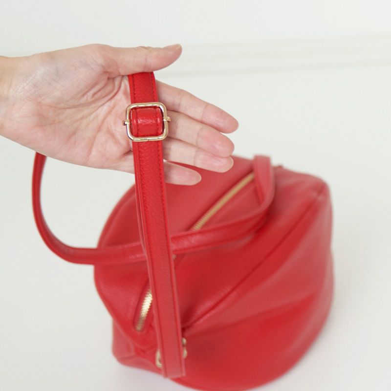 もりのがっこう ころんと丸いポシェット赤レッド ころんとポーチ