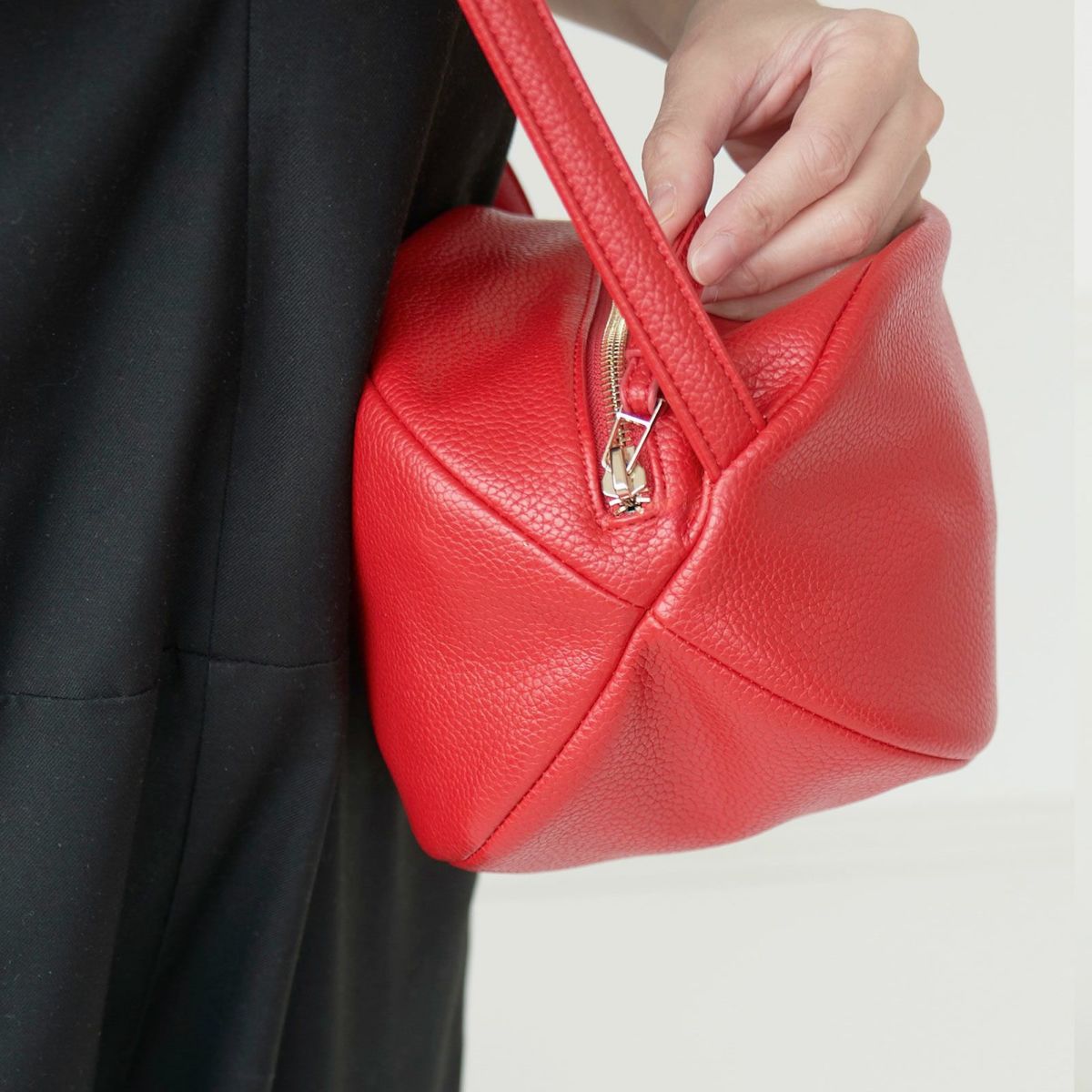 もりのがっこう ころんと丸いポシェット赤レッド ころんとポーチ