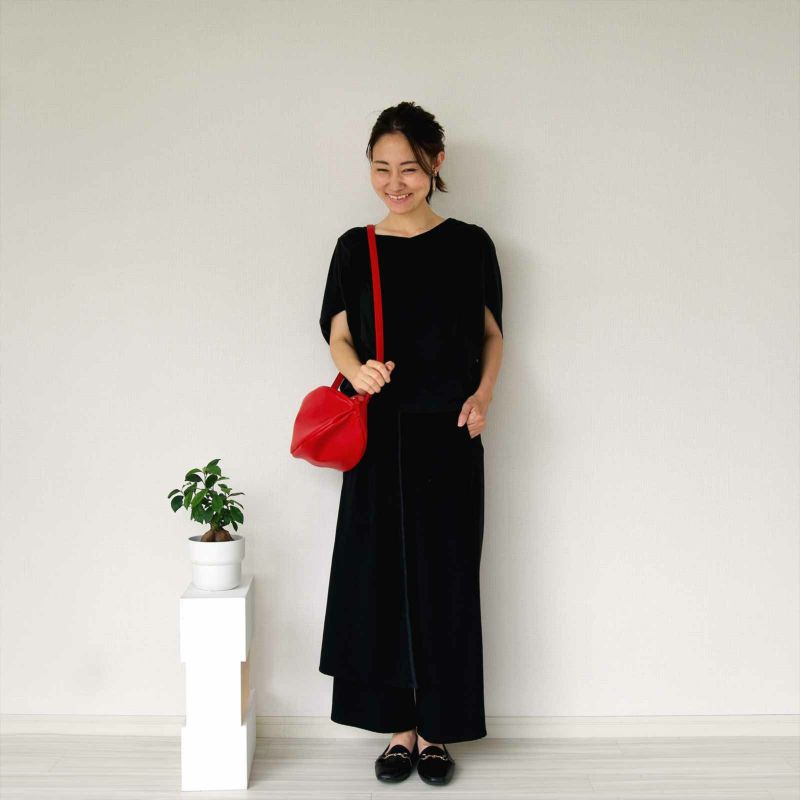 もりのがっこう ころんと丸いポシェット赤レッド ころんとポーチ