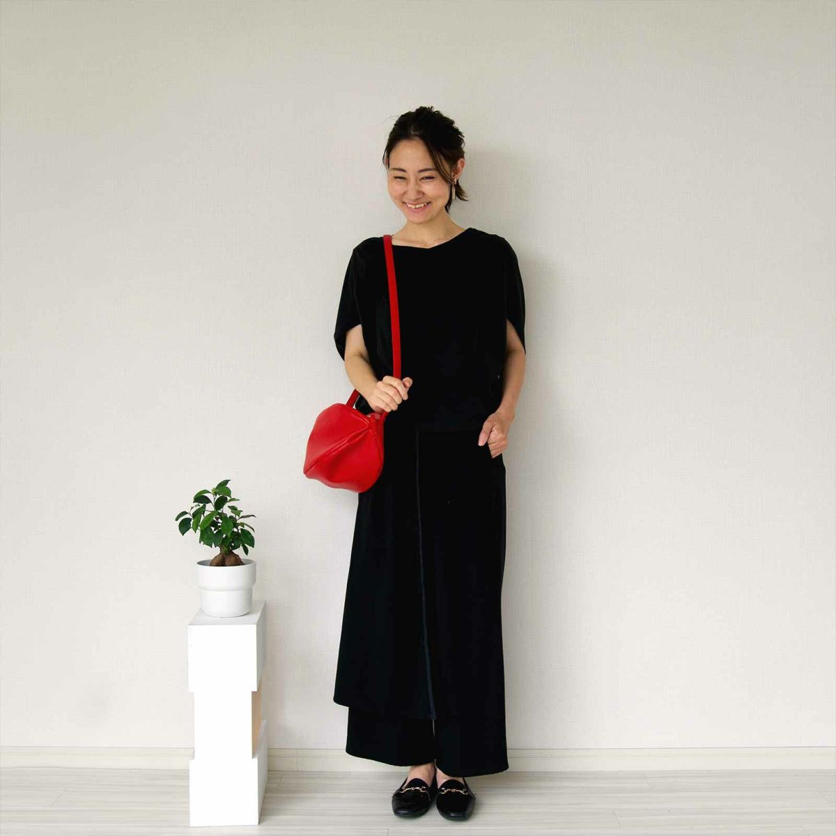 もりのがっこう ころんと丸いポシェット赤レッド ころんとポーチ