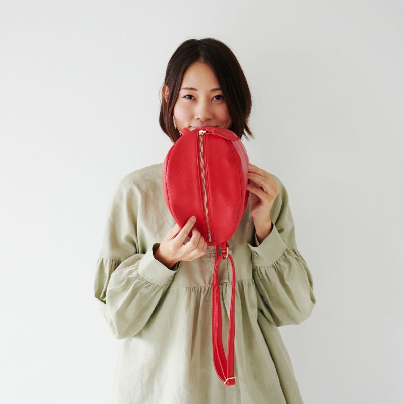 もりのがっこう ころんと丸いポシェット赤レッド ころんとポーチ