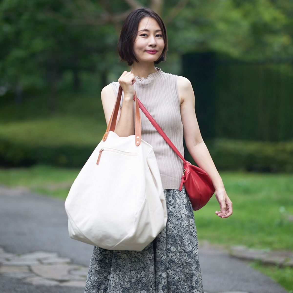 もりのがっこう ころんと丸いポシェット赤レッド ころんとポーチ