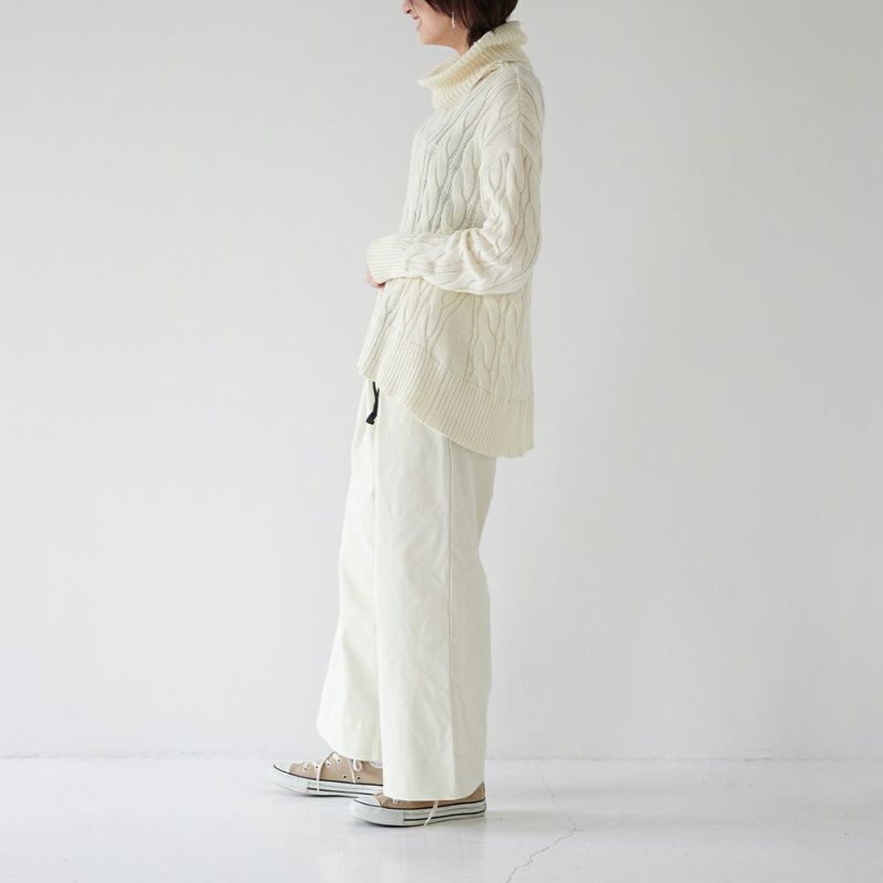 ベイカーパンツ白ホワイトレディース