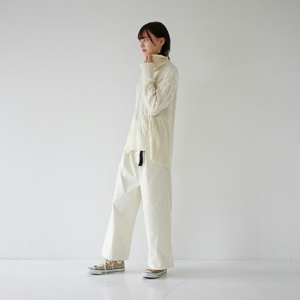 ベイカーパンツ白ホワイトレディース