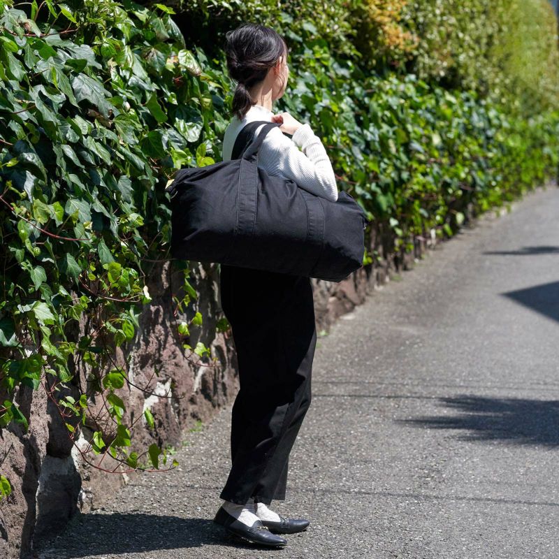 撥水ツイル ボストンバッグ（ブラック） | もりのがっこう公式