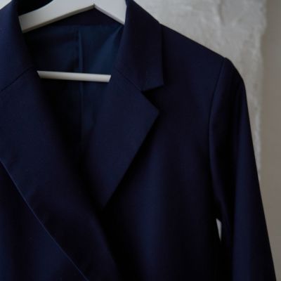 ダブルブレストジャケット ネイビー無地 | ONLY ONLINE STORE