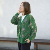 かわいい】アドリエンヌビタディーニ 花柄 コットンニット