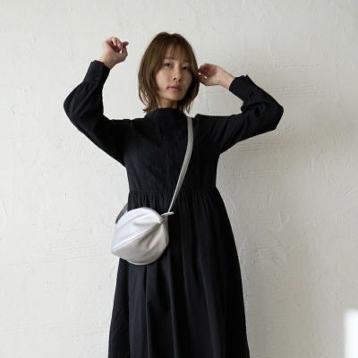 もりのがっこう チャイナボタンシャツ＋ころんとポーチ ころんとポーチMサイズ 細紐（ブラック） | もりのがっこう公式