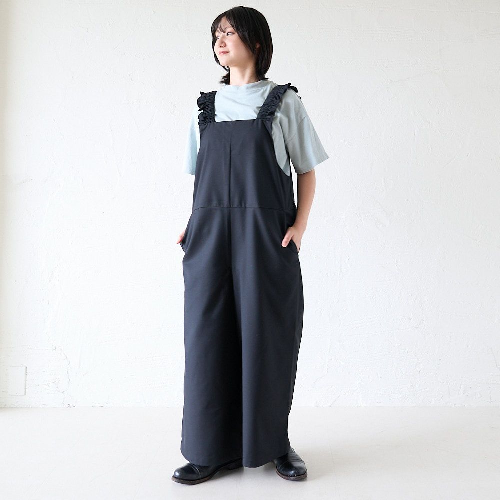 サロペットパンツもりのがっこうグレー
